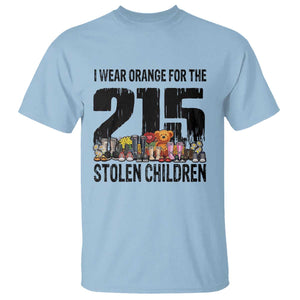 I Wear Orange For The 215 Stolen Children T Shirt Native Child Tribute 215 Memorial Awareness TS02 Light Blue Print Your Wear
