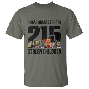 I Wear Orange For The 215 Stolen Children T Shirt Native Child Tribute 215 Memorial Awareness TS02 Military Green Print Your Wear