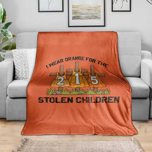 Orange Shirt Day Throw Blanket I Wear Orange For The 215 Stolen Children TS02 Print Your Wear