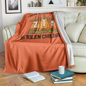Orange Shirt Day Throw Blanket I Wear Orange For The 215 Stolen Children TS02 Print Your Wear