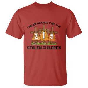 Orange Shirt Day T Shirt I Wear Orange For The 215 Stolen Children TS02 Red Print Your Wear