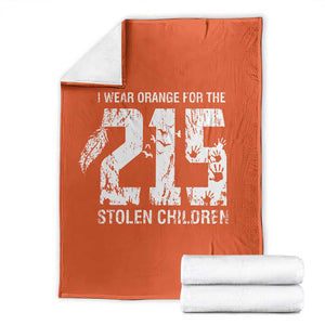 I Wear Orange For The 215 Stolen Children Throw Blanket Orange Shirt Day 215 Memorial Awareness TS02 Orange Print Your Wear