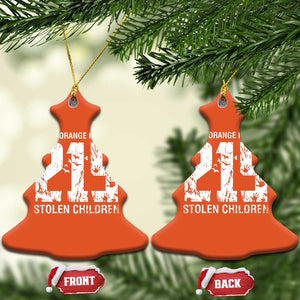 I Wear Orange For The 215 Stolen Children Christmas Ceramic Ornament Orange Shirt Day 215 Memorial Awareness TS02 Christmas Tree Orange Print Your Wear