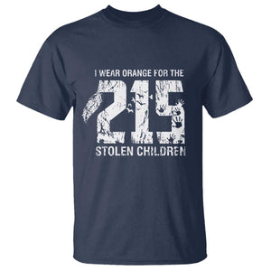 I Wear Orange For The 215 Stolen Children T Shirt Orange Shirt Day 215 Memorial Awareness TS02 Navy Print Your Wear