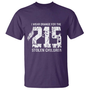 I Wear Orange For The 215 Stolen Children T Shirt Orange Shirt Day 215 Memorial Awareness TS02 Purple Print Your Wear
