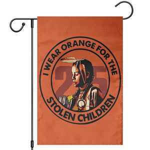 I Wear Orange For The 215 Stolen Children Garden Flag Indigenous Girl Orange Shirt Day TS02 Orange Print Your Wear