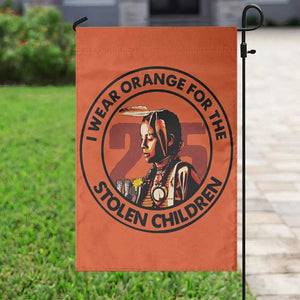 I Wear Orange For The 215 Stolen Children Garden Flag Indigenous Girl Orange Shirt Day TS02 Print Your Wear