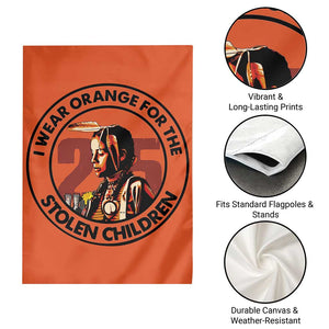 I Wear Orange For The 215 Stolen Children Garden Flag Indigenous Girl Orange Shirt Day TS02 Print Your Wear