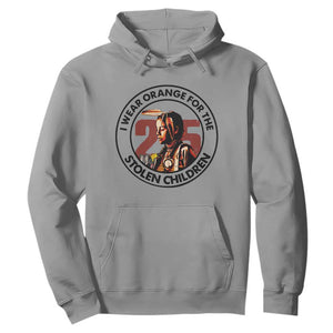 I Wear Orange For The 215 Stolen Children Hoodie Indigenous Girl Orange Shirt Day TS02 Sport Gray Print Your Wear