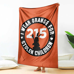 Orange Shirt Day 215 Memorial Throw Blanket I Wear Orange For Stolen Children Indigenous Tribute TS02 Print Your Wear