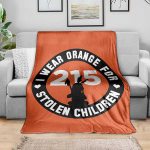 Orange Shirt Day 215 Memorial Throw Blanket I Wear Orange For Stolen Children Indigenous Tribute TS02 Print Your Wear