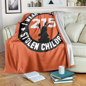 Orange Shirt Day 215 Memorial Throw Blanket I Wear Orange For Stolen Children Indigenous Tribute TS02 Print Your Wear