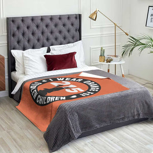 Orange Shirt Day 215 Memorial Throw Blanket I Wear Orange For Stolen Children Indigenous Tribute TS02 Print Your Wear