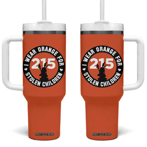 Orange Shirt Day 215 Memorial Tumbler With Handle I Wear Orange For Stolen Children Indigenous Tribute TS02 One Size: 40 oz Orange Print Your Wear