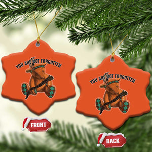 Orange Shirt Day Memorial Bear Christmas Ceramic Ornament You Are Not Forgotten Stolen Children Tribute TS02 Snow Flake Orange Print Your Wear