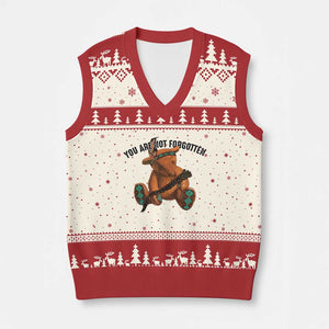 Orange Shirt Day Memorial Bear V-Neck Knit Sweater Vest You Are Not Forgotten Stolen Children Tribute TS02 Beige Red Print Your Wear