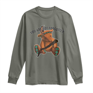 Orange Shirt Day Memorial Bear Long Sleeve Shirt You Are Not Forgotten Stolen Children Tribute TS02 Military Green Print Your Wear