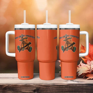 Orange Shirt Day Memorial Bear Tumbler With Handle You Are Not Forgotten Stolen Children Tribute TS02 Print Your Wear