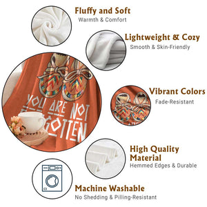 Orange Shirt Day Memorial Moccasins Throw Blanket You Are Not Forgotten Indigenous Remembrance for Stolen Children TS02 Print Your Wear