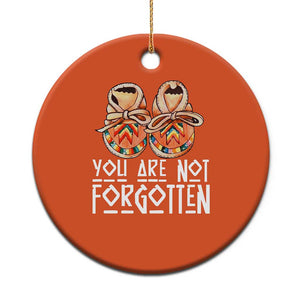 Orange Shirt Day Memorial Moccasins Christmas Ceramic Ornament You Are Not Forgotten Indigenous Remembrance for Stolen Children TS02 Print Your Wear