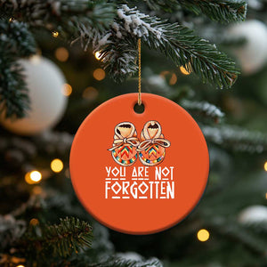 Orange Shirt Day Memorial Moccasins Christmas Ceramic Ornament You Are Not Forgotten Indigenous Remembrance for Stolen Children TS02 Print Your Wear