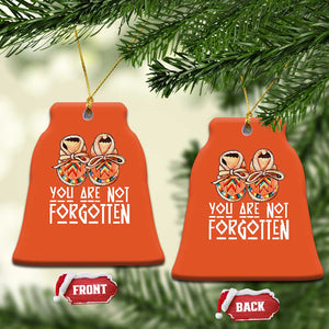 Orange Shirt Day Memorial Moccasins Christmas Ceramic Ornament You Are Not Forgotten Indigenous Remembrance for Stolen Children TS02 Bell Flake Orange Print Your Wear