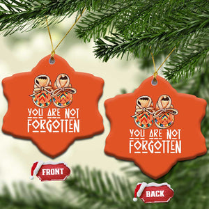 Orange Shirt Day Memorial Moccasins Christmas Ceramic Ornament You Are Not Forgotten Indigenous Remembrance for Stolen Children TS02 Snow Flake Orange Print Your Wear