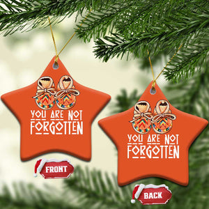 Orange Shirt Day Memorial Moccasins Christmas Ceramic Ornament You Are Not Forgotten Indigenous Remembrance for Stolen Children TS02 Star Orange Print Your Wear
