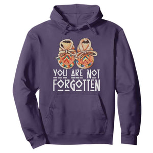 Orange Shirt Day Memorial Moccasins Hoodie You Are Not Forgotten Indigenous Remembrance for Stolen Children TS02 Purple Print Your Wear