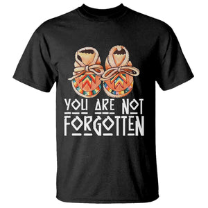 Orange Shirt Day Memorial Moccasins T Shirt You Are Not Forgotten Indigenous Remembrance for Stolen Children TS02 Black Print Your Wear