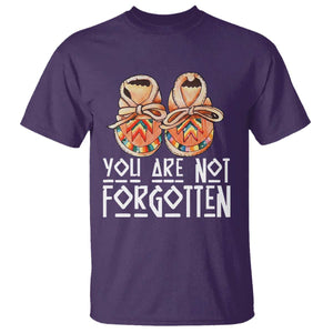 Orange Shirt Day Memorial Moccasins T Shirt You Are Not Forgotten Indigenous Remembrance for Stolen Children TS02 Purple Print Your Wear