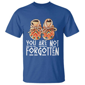 Orange Shirt Day Memorial Moccasins T Shirt You Are Not Forgotten Indigenous Remembrance for Stolen Children TS02 Royal Blue Print Your Wear