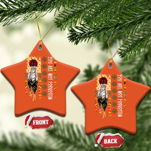 Orange Shirt Day Feather Flag Christmas Ceramic Ornament You Are Not Forgotten Indigenous Tribute TS02 Star Orange Print Your Wear
