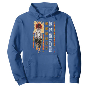 Orange Shirt Day Feather Flag Hoodie You Are Not Forgotten Indigenous Tribute TS02 Royal Blue Print Your Wear