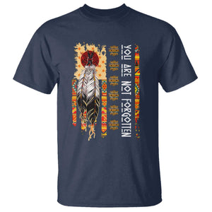 Orange Shirt Day Feather Flag T Shirt You Are Not Forgotten Indigenous Tribute TS02 Navy Print Your Wear