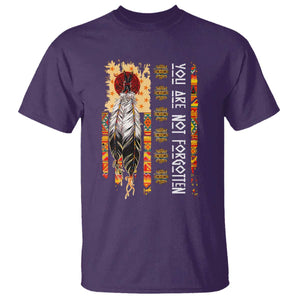 Orange Shirt Day Feather Flag T Shirt You Are Not Forgotten Indigenous Tribute TS02 Purple Print Your Wear