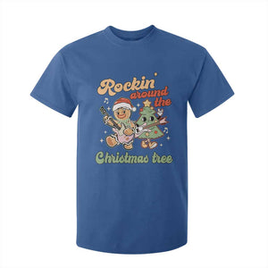 Groovy Christmas T Shirt For Kid Rockin' Around The Xmas Tree Groovy Gingerbread Man TS02 Royal Blue Print Your Wear