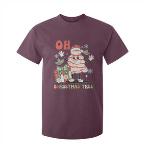 Oh Christmas Tree Retro Groovy T Shirt For Kid TS02 Maroon Print Your Wear