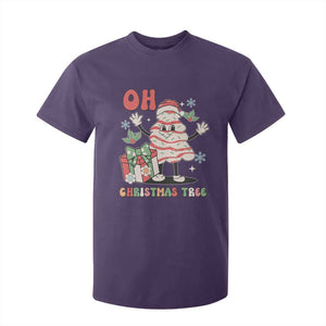 Oh Christmas Tree Retro Groovy T Shirt For Kid TS02 Purple Print Your Wear