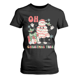 Oh Christmas Tree Retro Groovy T Shirt For Women TS02 Black Print Your Wear