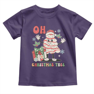 Oh Christmas Tree Retro Groovy Toddler T Shirt TS02 Purple Print Your Wear