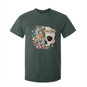 Skull Christmas T Shirt For Kid Sorta Scary Sorta Merry TS02 Dark Forest Green Print Your Wear