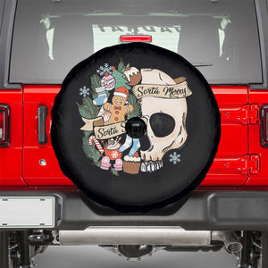 Skull Christmas Spare Tire Cover Sorta Scary Sorta Merry TS02 Black Print Your Wear