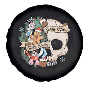 Skull Christmas Spare Tire Cover Sorta Scary Sorta Merry TS02 Print Your Wear