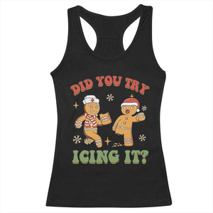 Nurse Christmas Racerback Tank Top Did You Try Icing It Funny Saying TS02 Black Print Your Wear
