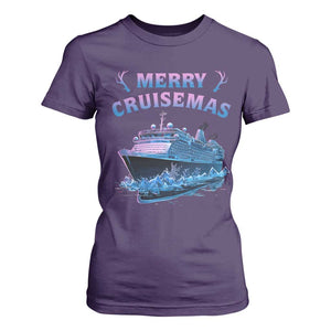 Christmas Cruise T Shirt For Women Merry Cruisemas Xmas Family Trip Reunion TS02 Purple Print Your Wear