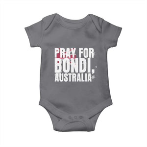 Pray for Bondi Australia Baby Onesie Memorial Unity and Support Tribute TS02 Charcoal Print Your Wear