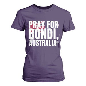Pray for Bondi Australia T Shirt For Women Memorial Unity and Support Tribute TS02 Purple Print Your Wear