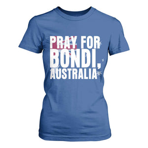 Pray for Bondi Australia T Shirt For Women Memorial Unity and Support Tribute TS02 Royal Blue Print Your Wear