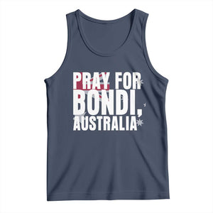 Pray for Bondi Australia Tank Top Memorial Unity and Support Tribute TS02 Navy Print Your Wear
